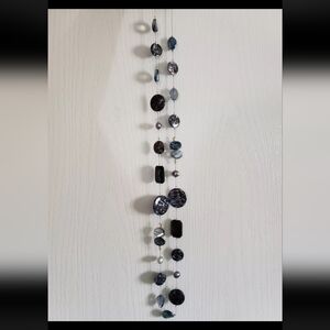 Zebra Print Long Necklace